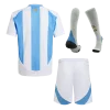 Argentina Home Kids Soccer Jerseys Full Kit 2024