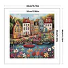 Colorful Houses-14CT Stamped Cross Stitch 40*40cm/15.75*15.75in tapestrymarket