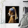 The Girl With A Pearl Earring Dog-11CT Stamped Cross Stitch 40*50cm
