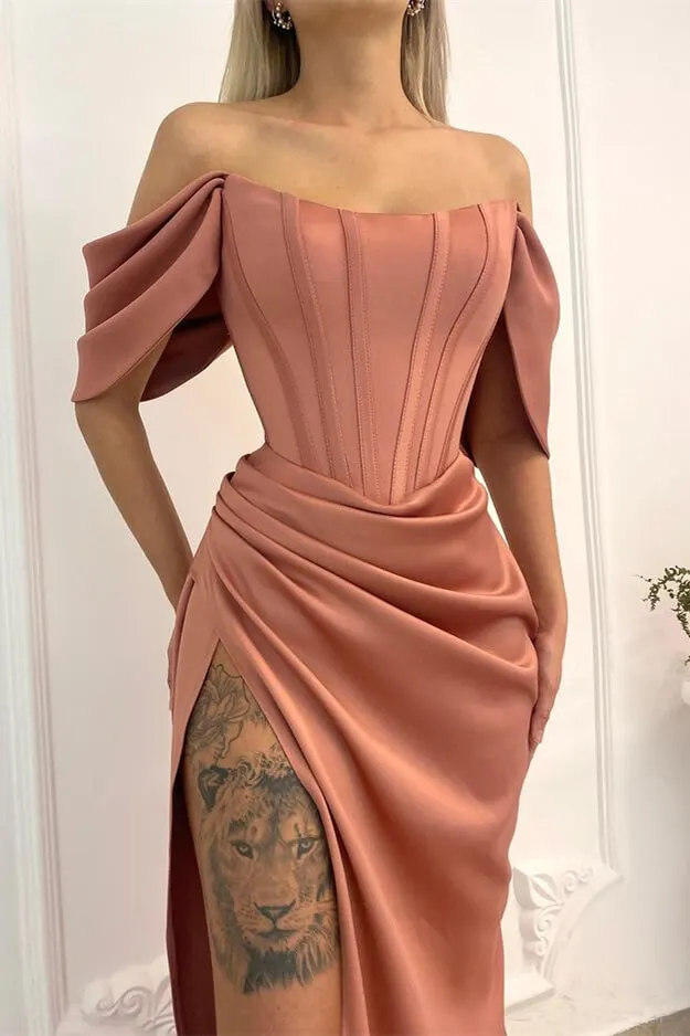 Beaira Dark Red Mermaid Long Off Shoulder Party Dress Long Wedding Party Dress prom dresses shops