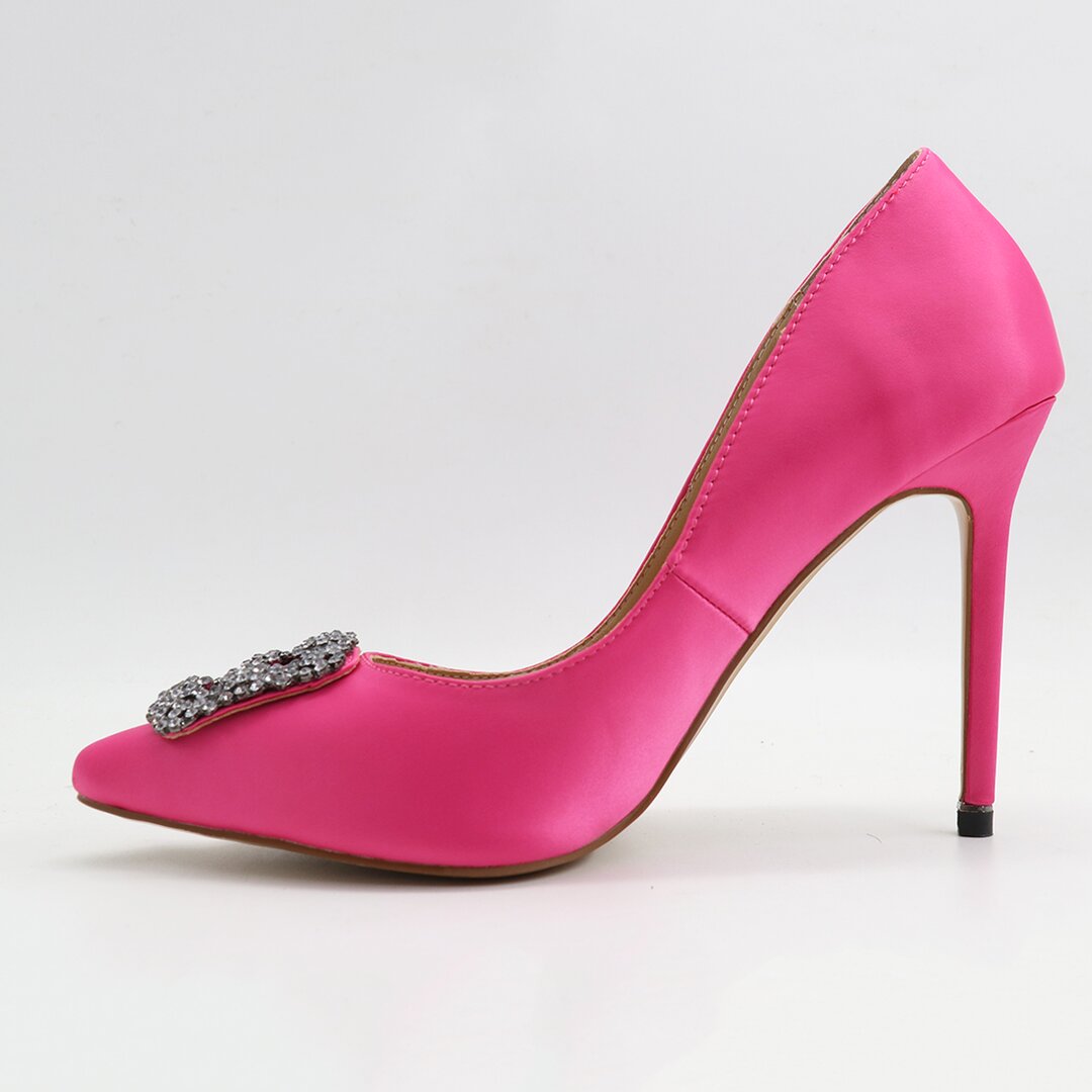 100mm Women's Slik Shoes Diamond Party Wedding Pumps-vocosishoes
