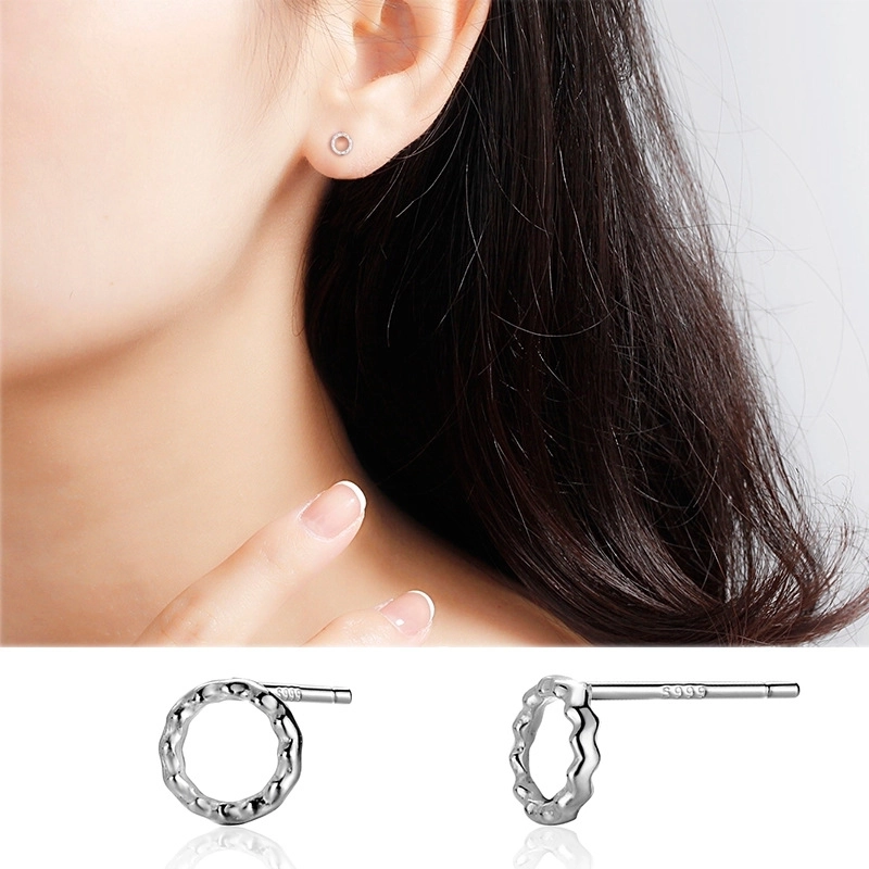 1 Pair 925 Sterling Silver Four Leaf Clover Star Lightning Ear Studs