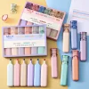 6PCS Morandi Light Color Neon Marking Pens Set Student Book Lovers Must Have Highlighter