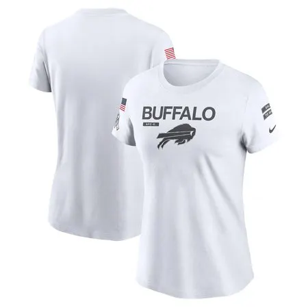 Women's Buffalo Bills   White 2024 Salute To Service Legend Performance T-Shirt