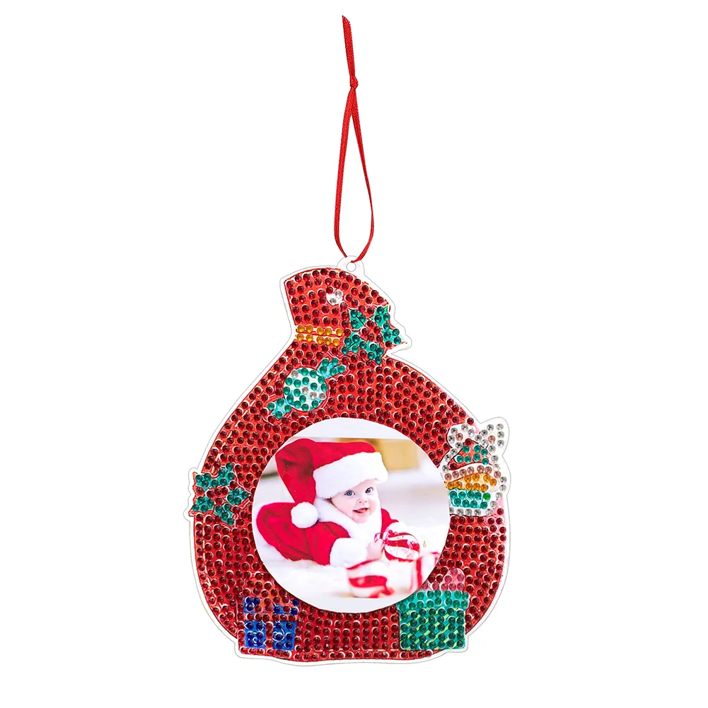 4pcs Photo Frame Christmas Photo Frame Hanging Diamond Painting