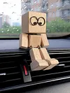 Shaking Wooden Man Figurine Handmade Car Ornaments Action Figure Creative Gifts