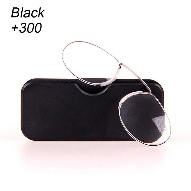 First Rack Rimless Frame For Men Nose Clip Reading Glasses Mini Magnifying Lazy Glasses Nose Rack ...
