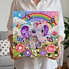 DIY Pearl Painting Baby Elephant for Home Decor with Frame(25x25cm)