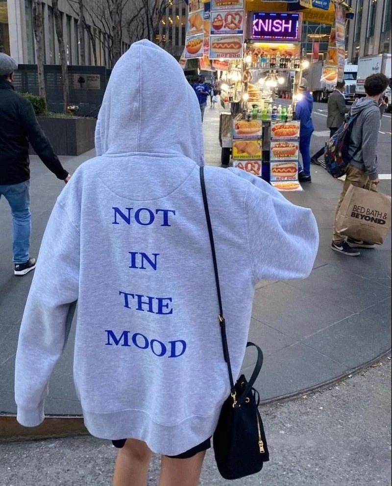Billlnai 2023 Unisex Hoodie Spring Autumn Fashion Cotton Hoody Tumblr Clothing Long Sleeved Fashion Casual Outfit Letter Printing Pattern