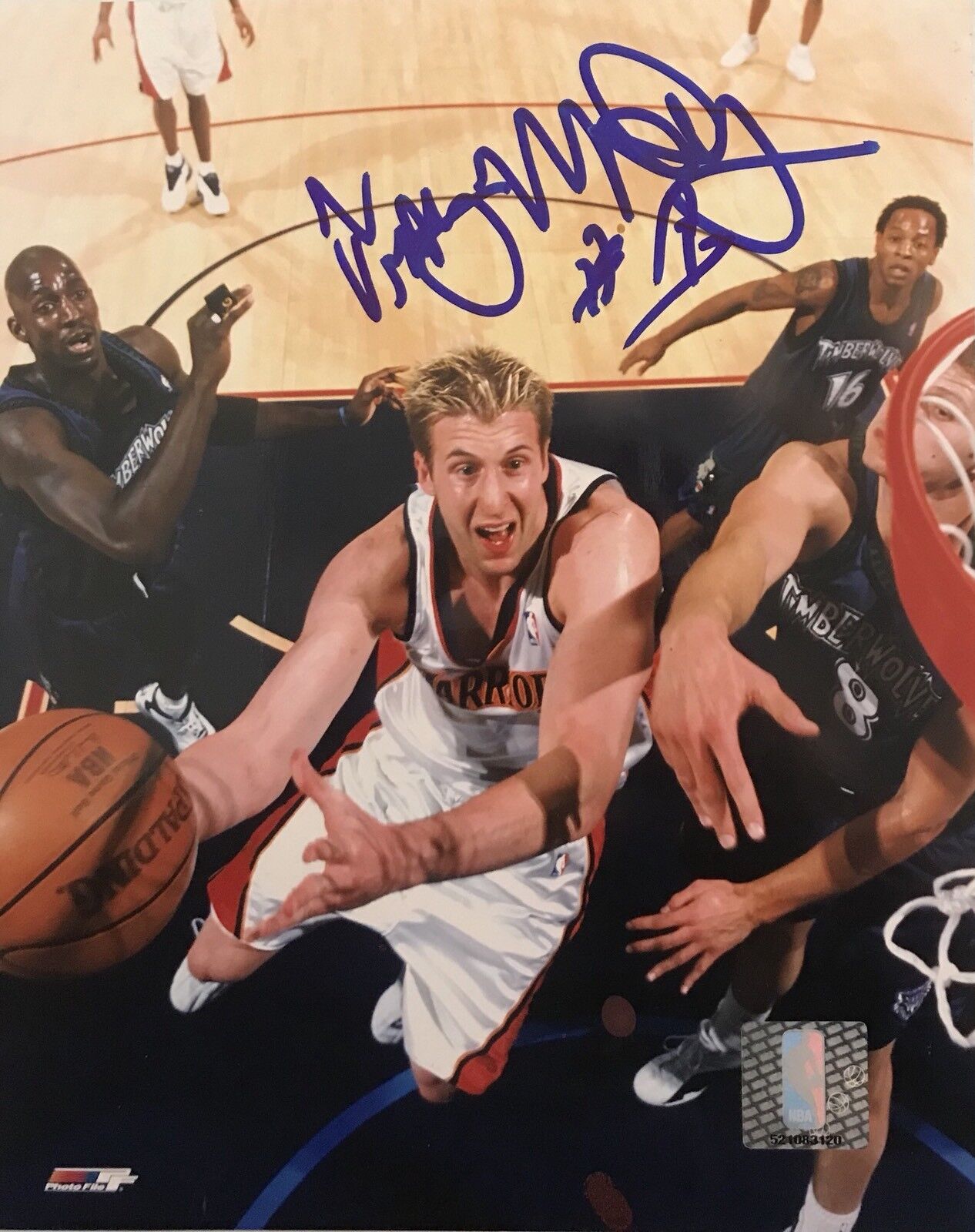 Troy Murphy Signed Auotgraphed Golden State Warriors 8x10 Photo Poster painting Coa