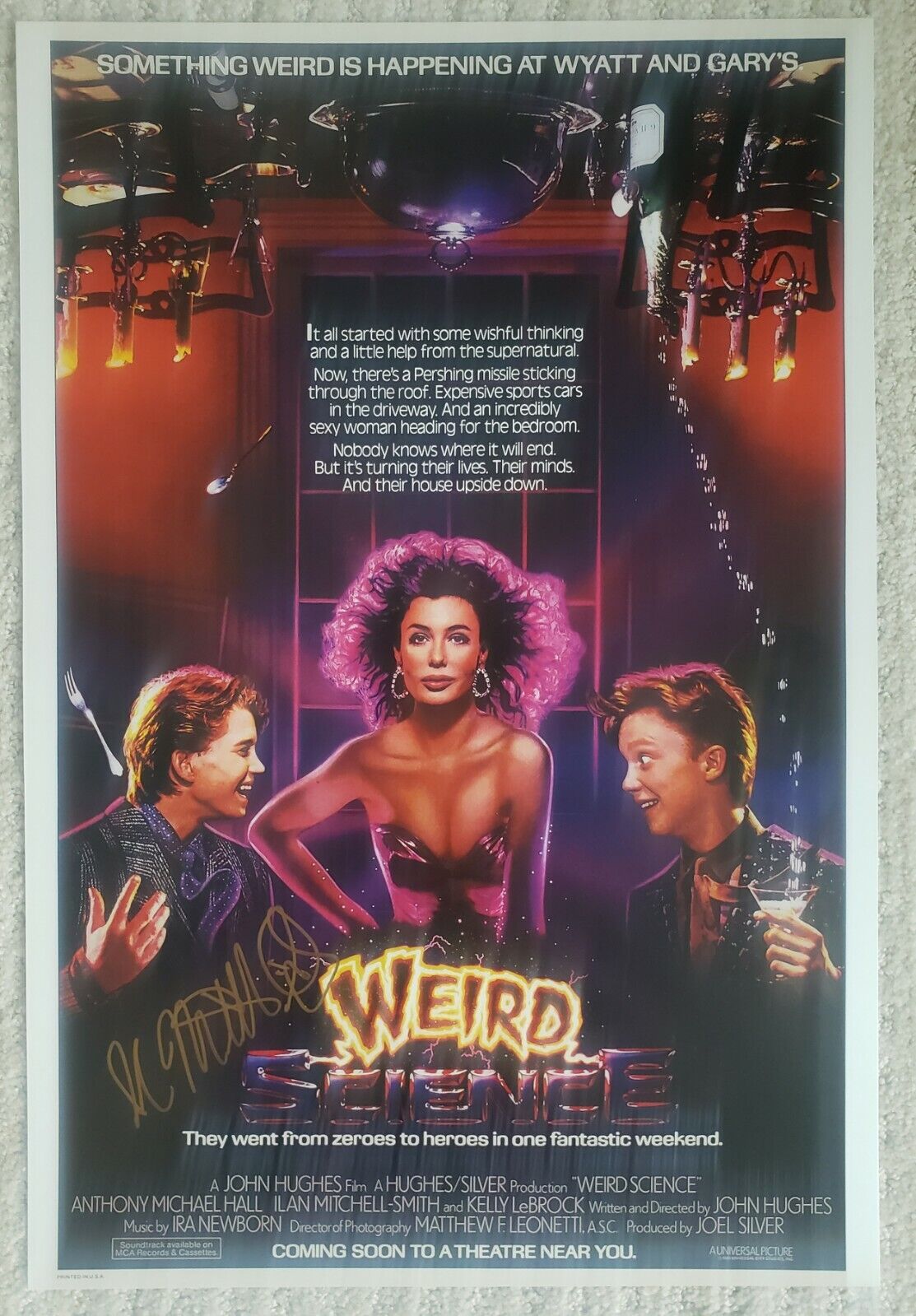 12.5 x 18.5 Autographed by Ilan Mitchell-Smith from Weird Science Poster