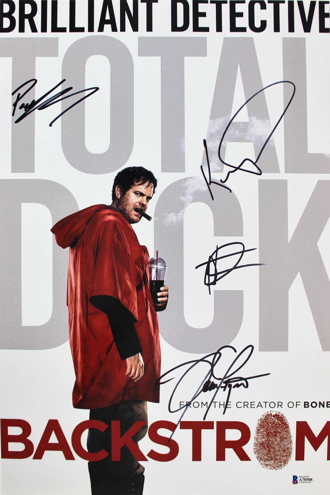 Backstrom (4) Dekker, Polaha, Kennedy & Haysbert Signed 12x18 Photo Poster painting BAS #A70508