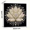 (30x30cm)DIY Lotus Flower Pearl Painting Kit With Inner Frame Home Decor