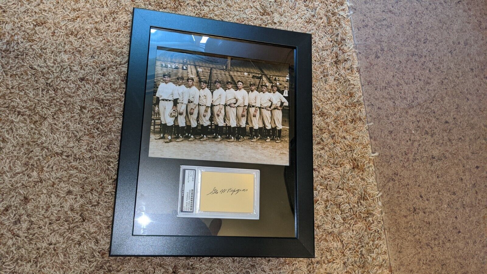 George Pipgras New York Yankees Signed Cut PSA/DNA Framed With Photo Poster painting