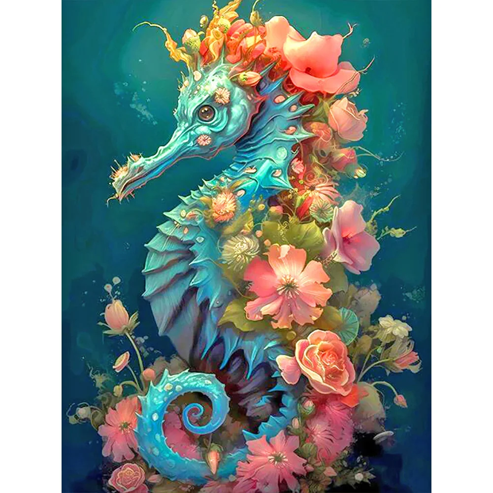 4pcs Diamond Painting - Full Round Drill - Aquatic Creatures(Canvas|30*40cm)