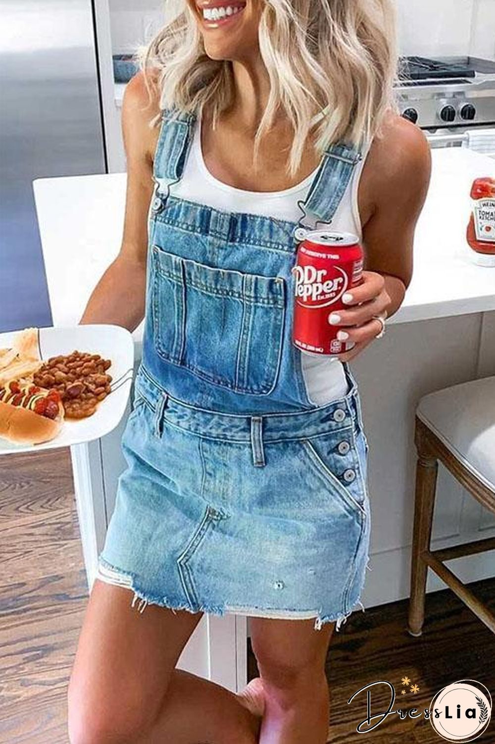 Cool Overall Denim Dress