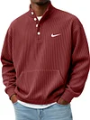 Men's Casual Versatile Stand Collar Sweatshirt With Large Pockets