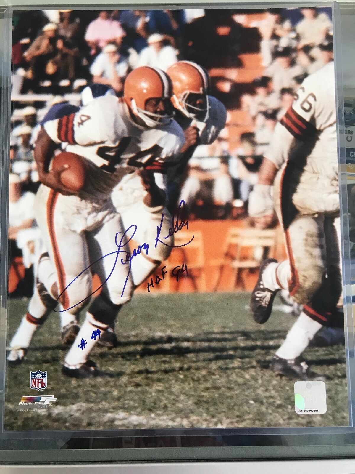 Leroy Kelly Signed 11x14 Cleveland Browns Hall Of Fame 1994 In Person D1