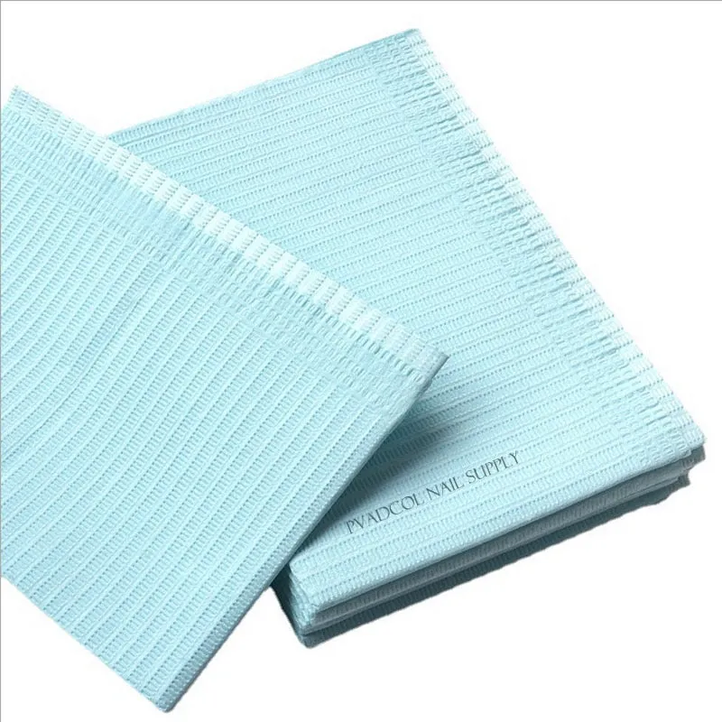 10pcs Disposable Nail Art Pink Lint Free Table Towels Mats Paper Waterproof Acrylic Nails Manicure Salon Tool-Nail Inspo