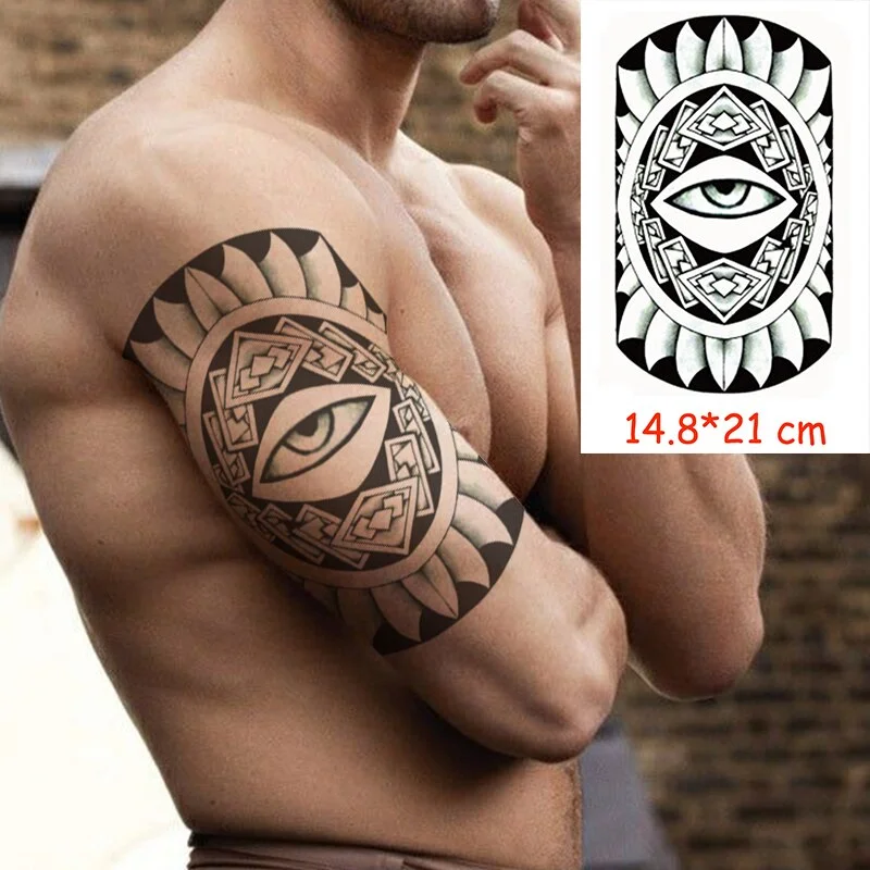 Waterproof Temporary Tattoo Sticker Horse Big Animal Hair Tatoo Water Transfer Fake Tatoo Flash Tatto Woman Man Kid 14.8*21 Cm