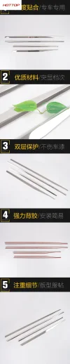 适用于传祺25款向往S7门边条车门板防刮亮条贴片内饰配件汽车用品4件套