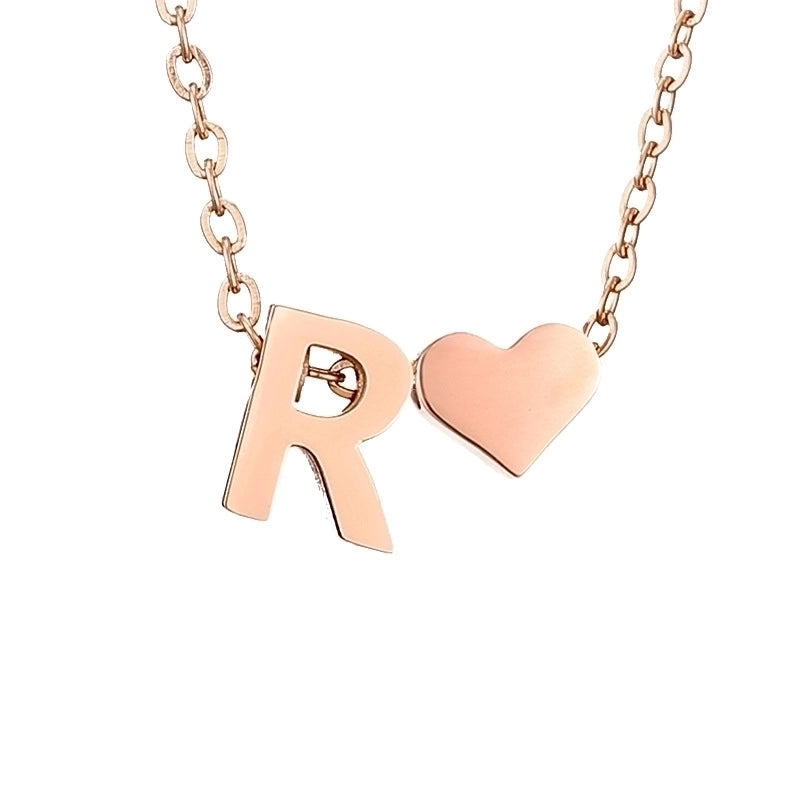 Stainless Steel Titanium Steel 14K Gold Plated Fashion Plating Letter Necklace