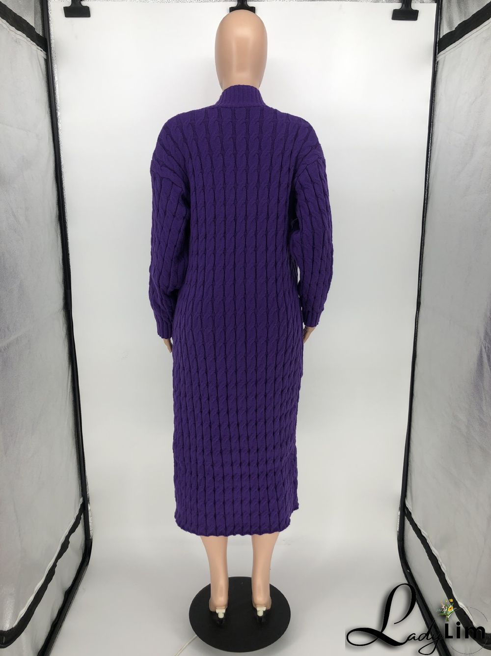 Women Winter Long Sleeve Plush Long Sweater Jacket