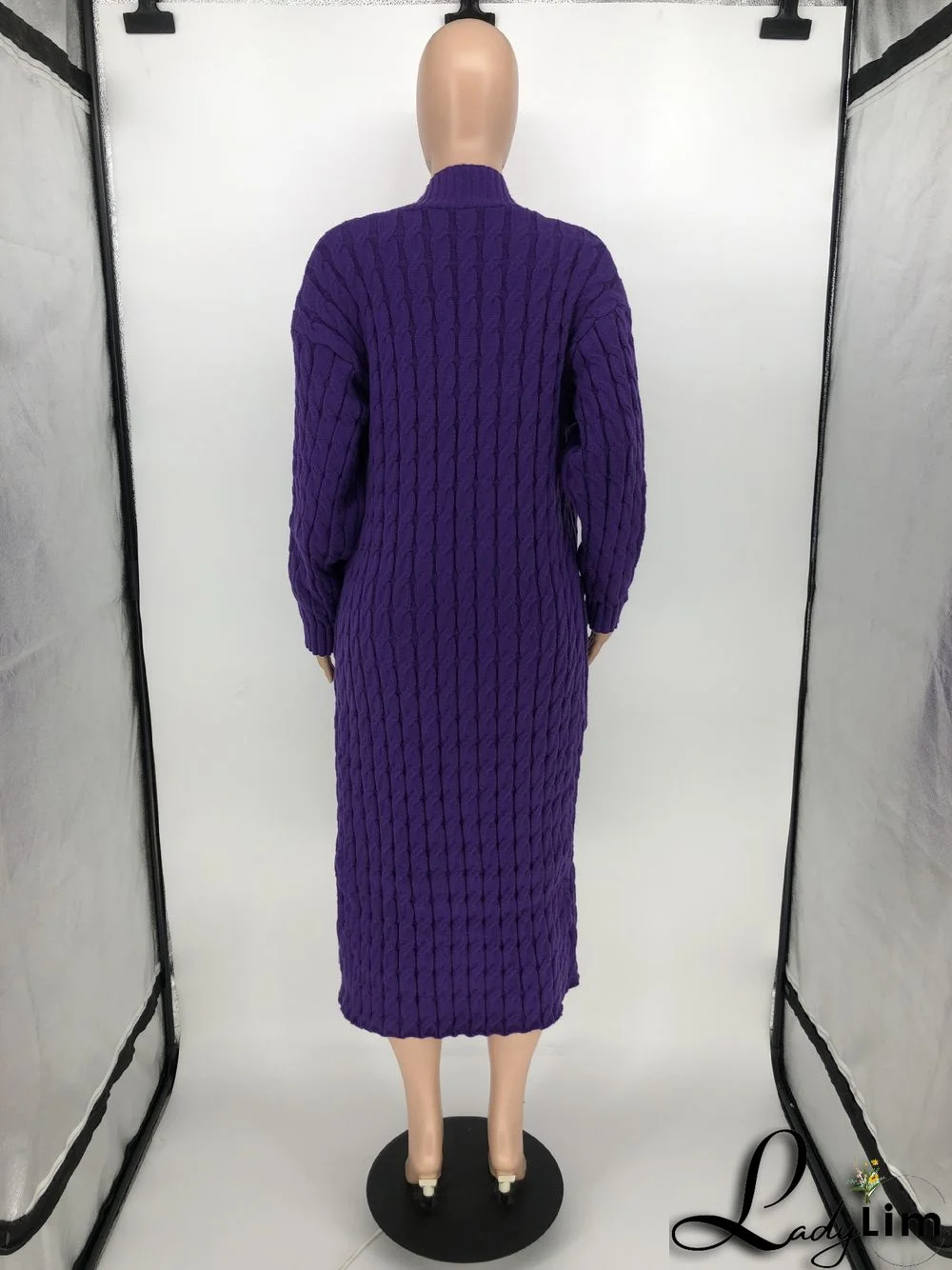 Women Winter Long Sleeve Plush Long Sweater Jacket