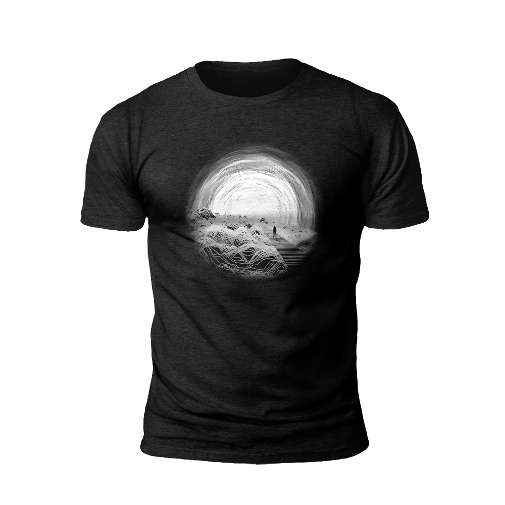 Whirlpool of Solitude: The Lone Surfer's Odyssey T-shirt