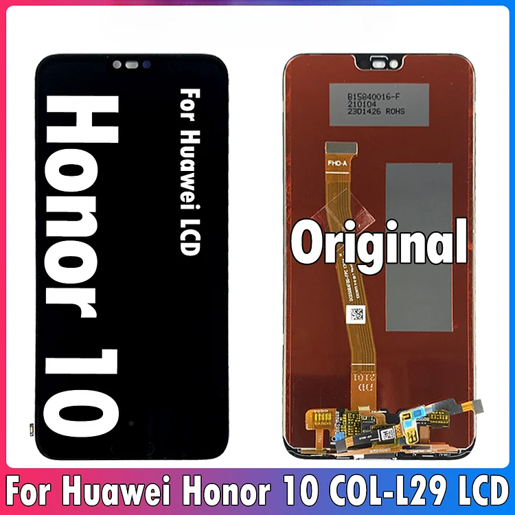 5.84'' Original For Huawei Honor 10 LCD Display With Fingerprint Touches Replacement For Honor 10 COL-L29 L19 AL10 TL10 LCD
