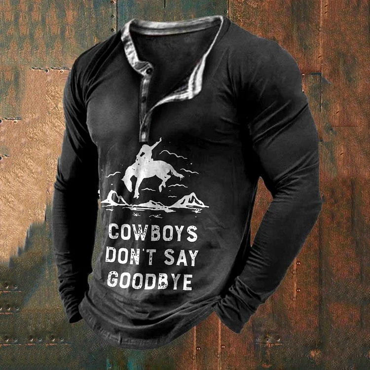 BrosWear Men'S Cowboys Don'T Say Goodbye Henry T-Shirt