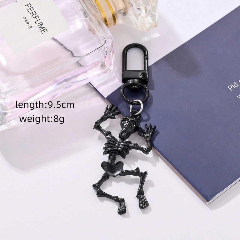 Elegant Cute Hip-Hop Skeleton Skull Alloy Halloween Bag Pendant Keychain