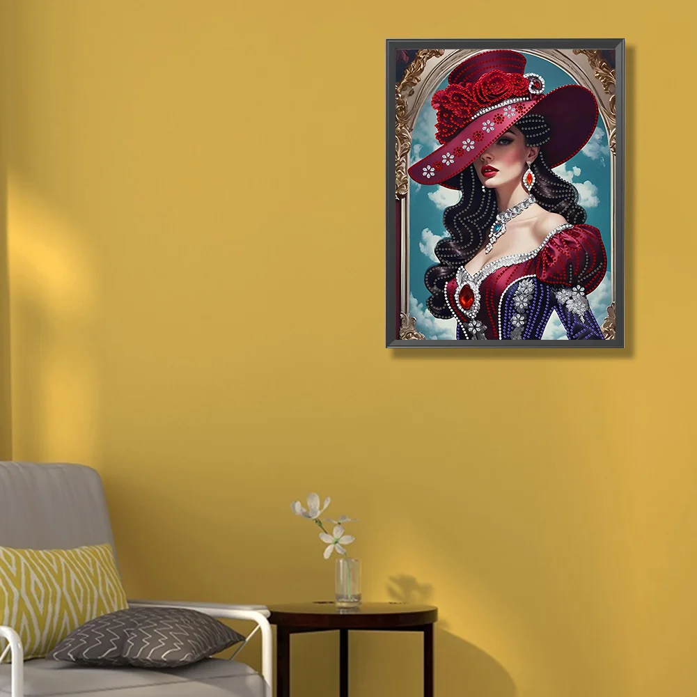 Diamond Painting - Partial Special Shaped Drill - Beauty(Canvas|30*30cm)