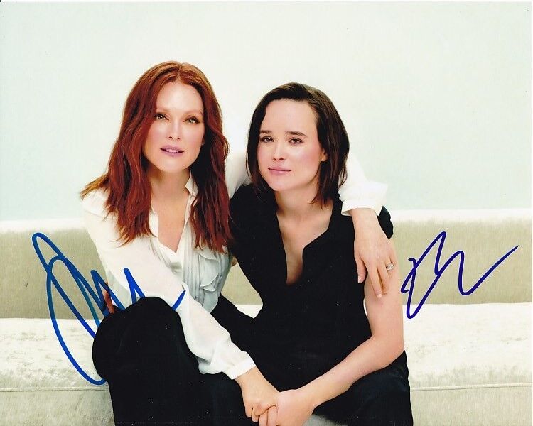 JULIANNE MOORE and ELLEN ELLIOT PAGE signed autographed HELD Photo Poster painting