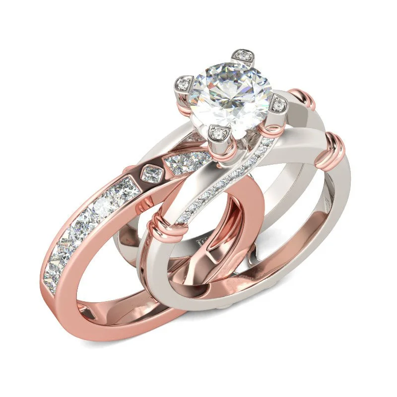 Knot Round Cut Interchangeable Ring Set