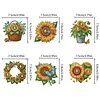 6pcs/set Special-shaped Diamond Painting Wall-mounted Key Hook Kit (Sunflower)