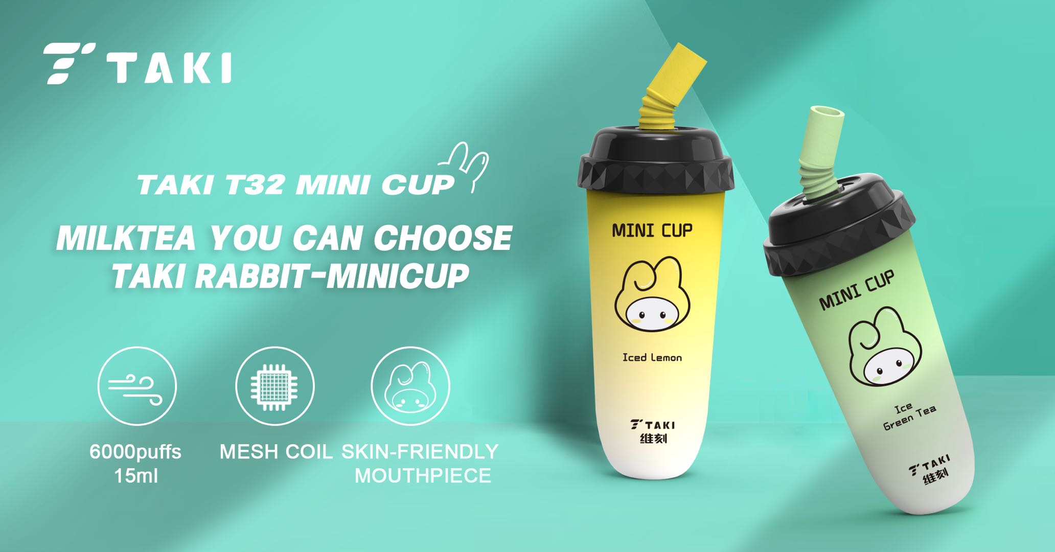 [HOT] TAKI T32 Mini cup Disposable vape Mini cup 15ml6000puffs