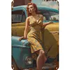(Multi Style)Pin Up Filles - Panneaux en &eacute;tain m&eacute;tallique(20*30cm/30*40cm)