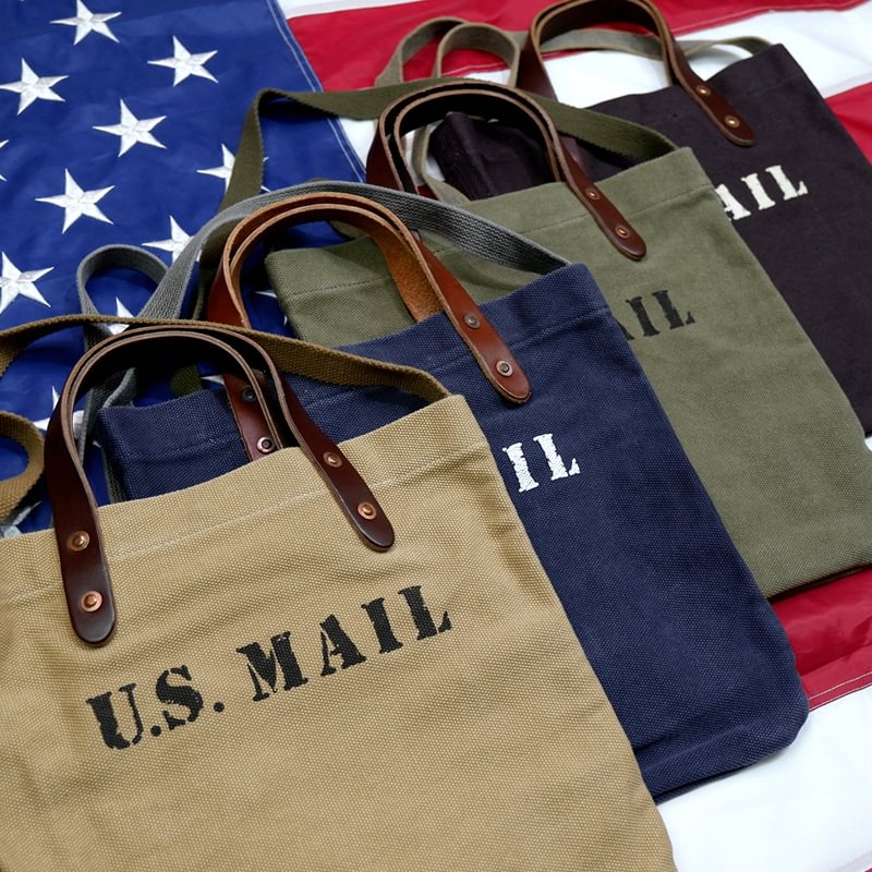 Retro Thickened U.S. Army Canvas Tote Bag