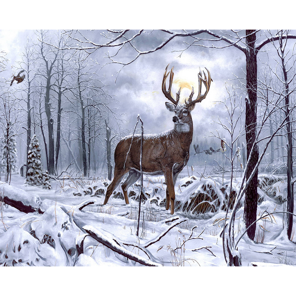 

Elk - 11CT Stamped Cross Stitch - 50*40CM, 501 Original