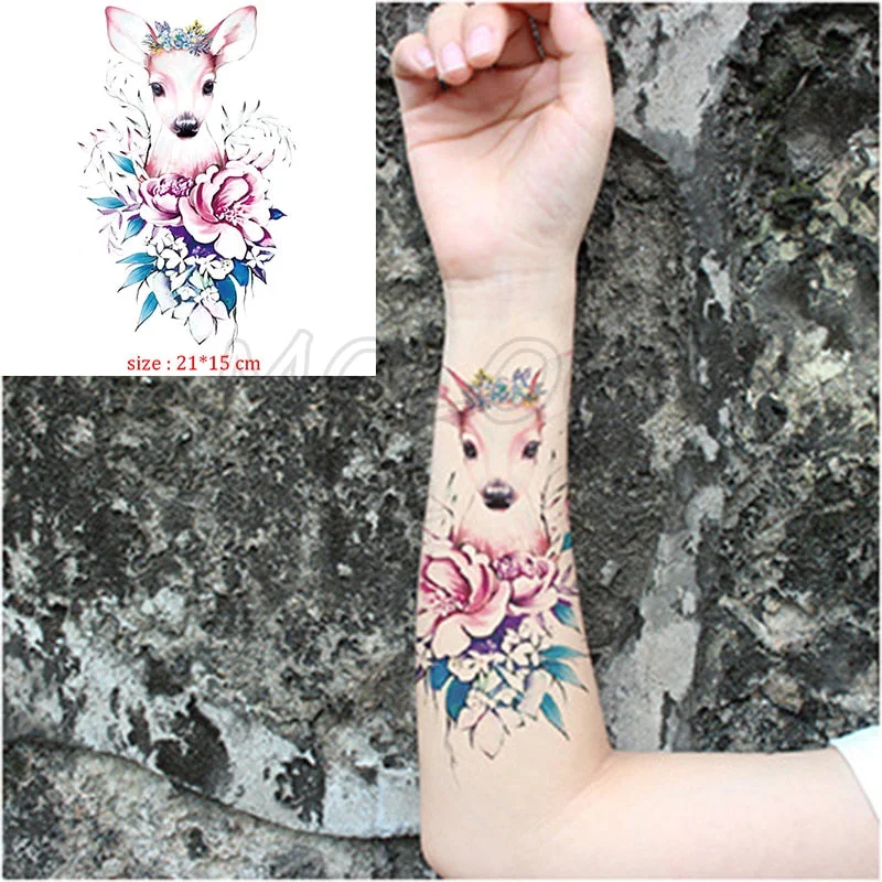 Waterproof Temporary Tattoo Sticker angry wolf mountain tatoo water transfer fake tatoo flash tatto Woman Man kid 14.8*21 cm