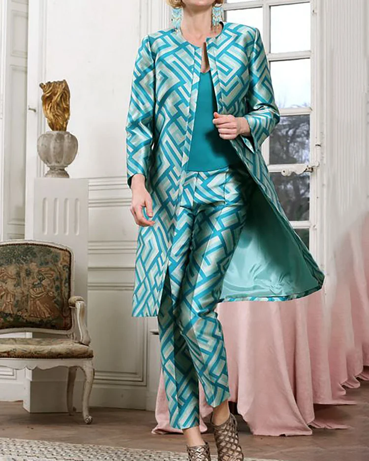 Versatile Elegant Casual Print Suit