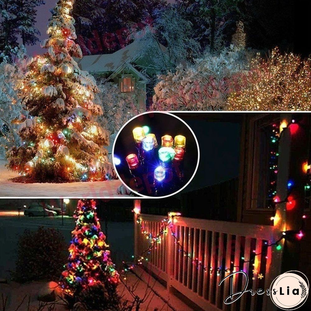 Outdoor Lighting String 200 LED Solar Garden Light Power Lamp Christmas Party for Street