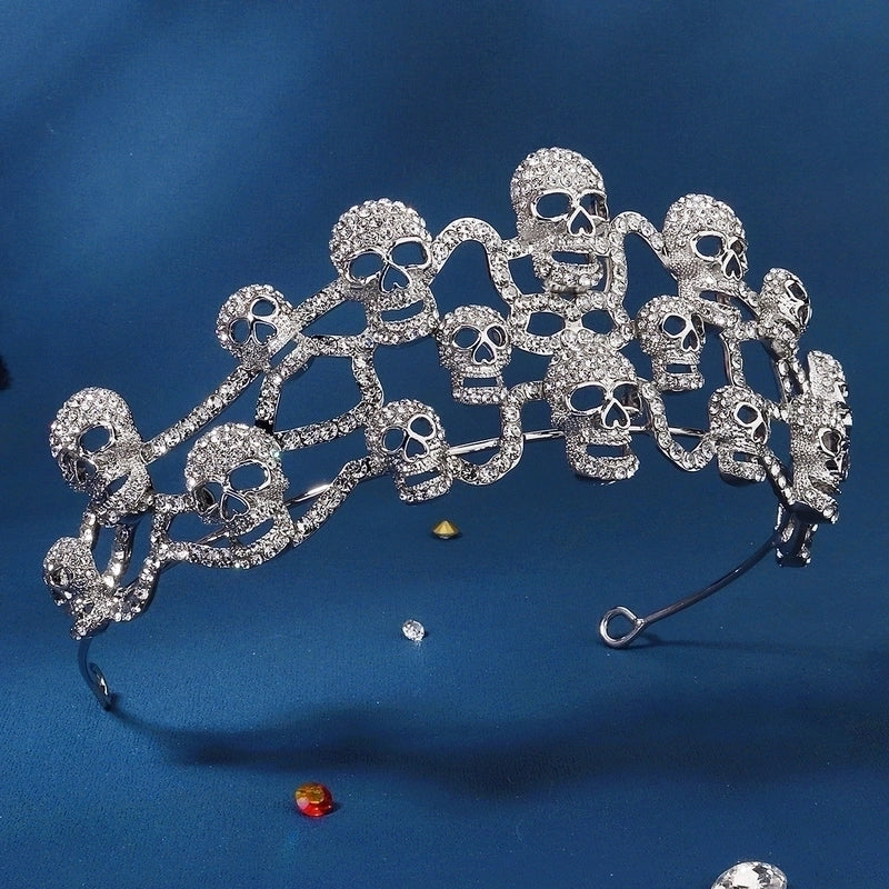 Women’s Fashion Crown Alloy Inlay Rhinestones Hair Band