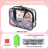 DIY Peacock Diamond Art Rhinestone Makeup Bag Transparent PVC Storage Pack Gift