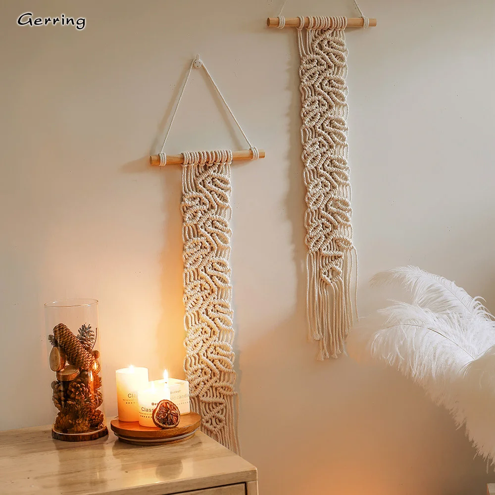 Nigikala Nordic Bohemian Macrame Wall Hanging Cute Room Decor Christmas Gifts Tapestry Vintage Ornament Livingroom Decoration