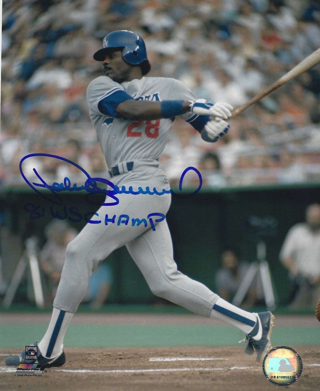 Signed 8x10 PEDRO GUERRERO 81 WS Champ