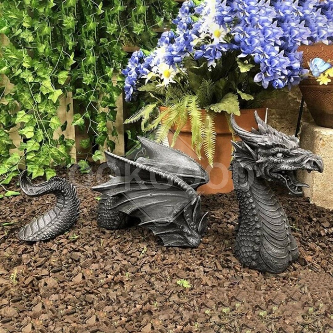 Gothic Resin Dragon Statue For Garden Yard Decoration