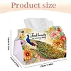 Peacocks Diamond Painting Tissue Box 7.48x5.12Inch Diamond Art Tissue Box 5D Diamond Art Tissue Cover for Kitchen Restaurant Bar Office Parties