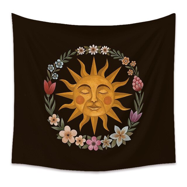 

Wall Tapestry - Bee Butterfly Flower Plant-150*130cm, 501 Original
